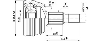 Шарнирный комплект (OPEN PARTS: CVJ5235.10)