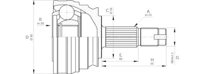 Шарнирный комплект (OPEN PARTS: CVJ5238.10)