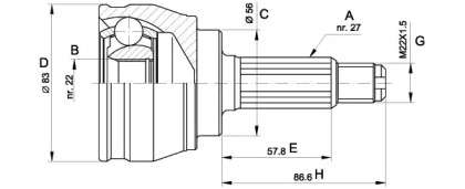 Шарнирный комплект (OPEN PARTS: CVJ5241.10)