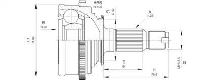 Шарнирный комплект (OPEN PARTS: CVJ5244.10)