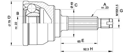 Шарнирный комплект (OPEN PARTS: CVJ5246.10)