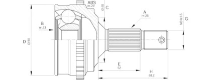 Шарнирный комплект (OPEN PARTS: CVJ5257.10)