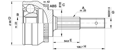 Шарнирный комплект (OPEN PARTS: CVJ5269.10)