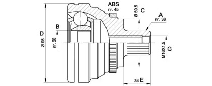 Шарнирный комплект (OPEN PARTS: CVJ5271.10)