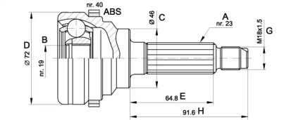 Шарнирный комплект (OPEN PARTS: CVJ5274.10)