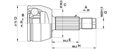 Шарнирный комплект (OPEN PARTS: CVJ5277.10)