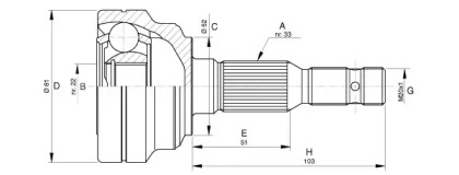 Шарнирный комплект (OPEN PARTS: CVJ5281.10)