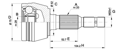 Шарнирный комплект (OPEN PARTS: CVJ5285.10)