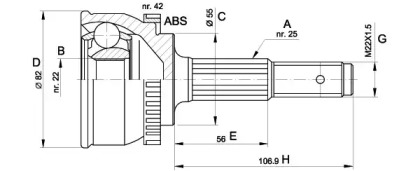 Шарнирный комплект (OPEN PARTS: CVJ5288.10)