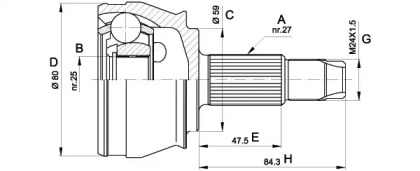 Шарнирный комплект (OPEN PARTS: CVJ5292.10)