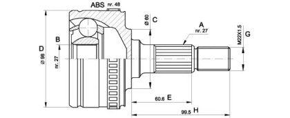 Шарнирный комплект (OPEN PARTS: CVJ5293.10)