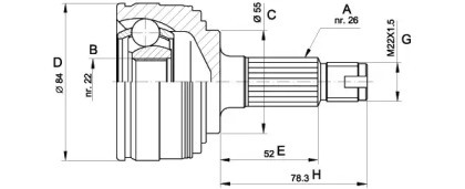 Шарнирный комплект (OPEN PARTS: CVJ5294.10)