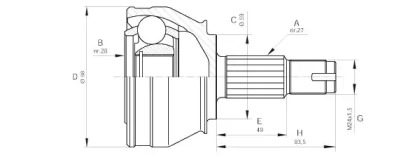 Шарнирный комплект (OPEN PARTS: CVJ5295.10)