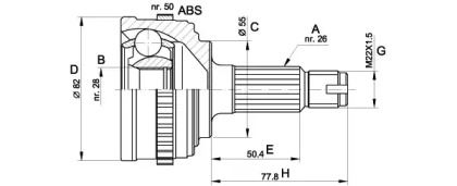 Шарнирный комплект (OPEN PARTS: CVJ5296.10)