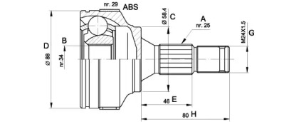 Шарнирный комплект (OPEN PARTS: CVJ5297.10)