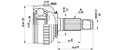 Шарнирный комплект (OPEN PARTS: CVJ5298.10)