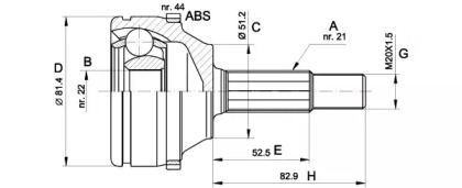 Шарнирный комплект (OPEN PARTS: CVJ5306.10)