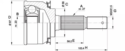 Шарнирный комплект (OPEN PARTS: CVJ5308.10)