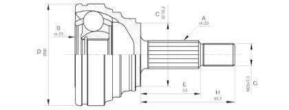 Шарнирный комплект (OPEN PARTS: CVJ5312.10)