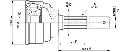 Шарнирный комплект (OPEN PARTS: CVJ5319.10)