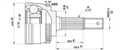 Шарнирный комплект (OPEN PARTS: CVJ5339.10)