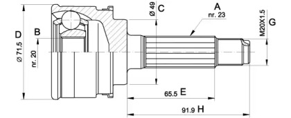 Шарнирный комплект (OPEN PARTS: CVJ5348.10)