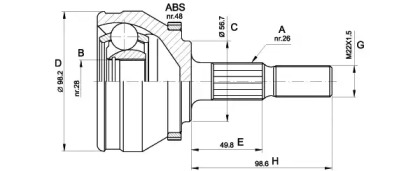 Шарнирный комплект (OPEN PARTS: CVJ5355.10)