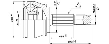 Шарнирный комплект (OPEN PARTS: CVJ5361.10)