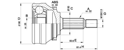 Шарнирный комплект (OPEN PARTS: CVJ5363.10)