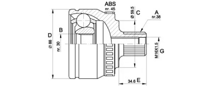 Шарнирный комплект (OPEN PARTS: CVJ5364.10)