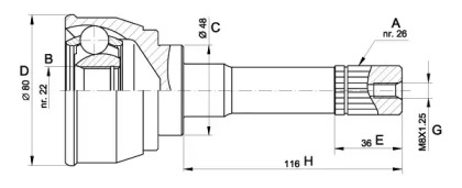 Шарнирный комплект (OPEN PARTS: CVJ5367.10)