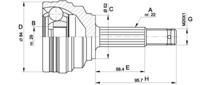 Шарнирный комплект (OPEN PARTS: CVJ5389.10)