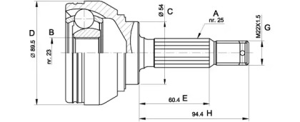 Шарнирный комплект (OPEN PARTS: CVJ5391.10)