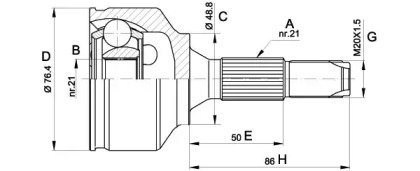 Шарнирный комплект (OPEN PARTS: CVJ5394.10)