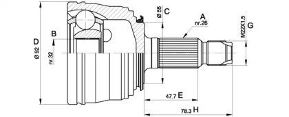 Шарнирный комплект (OPEN PARTS: CVJ5395.10)