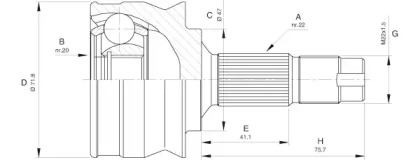 Шарнирный комплект (OPEN PARTS: CVJ5397.10)