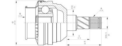 Шарнирный комплект (OPEN PARTS: CVJ5405.20)