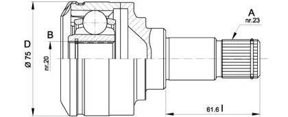 Шарнирный комплект (OPEN PARTS: CVJ5406.20)