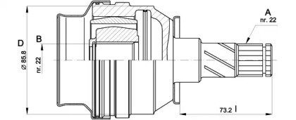 Шарнирный комплект (OPEN PARTS: CVJ5407.20)