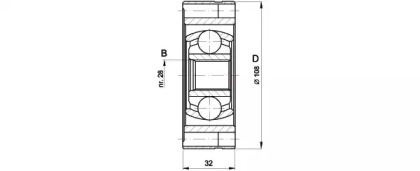 Шарнирный комплект (OPEN PARTS: CVJ5422.20)