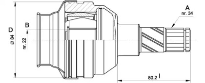 Шарнирный комплект (OPEN PARTS: CVJ5427.20)