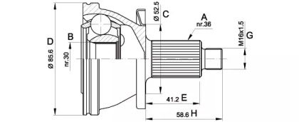 Шарнирный комплект (OPEN PARTS: CVJ5433.10)