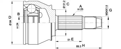 Шарнирный комплект (OPEN PARTS: CVJ5439.10)