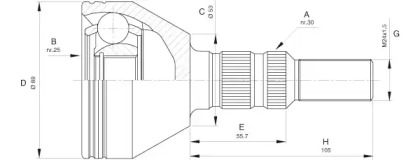 Шарнирный комплект (OPEN PARTS: CVJ5440.10)