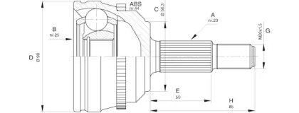 Шарнирный комплект (OPEN PARTS: CVJ5441.10)