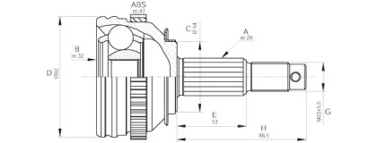 Шарнирный комплект (OPEN PARTS: CVJ5447.10)