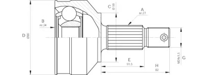 Шарнирный комплект (OPEN PARTS: CVJ5459.10)