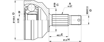 Шарнирный комплект (OPEN PARTS: CVJ5460.10)