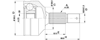 Шарнирный комплект (OPEN PARTS: CVJ5461.10)