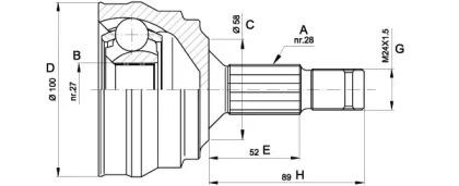 Шарнирный комплект (OPEN PARTS: CVJ5462.10)